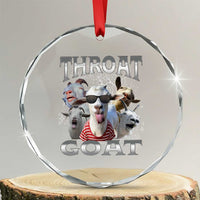 Funny Adult Humor Crystal Glass Ornament Throat Goat Meme TS12