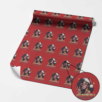 Funny African American Christmas Wrapping Paper Roll Ain't Nothin' But A Christmas Party Black Melanin Santa Girl - Wonder Print Shop