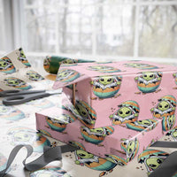 Funny Alien Bunny Ears Easter Wrapping Paper Roll Extraterrestrial Gift