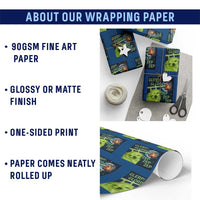 Funny Alien Dog Meme Wrapping Paper Roll Glorp Zep Sci-Fi Humor Chihuahua - Wonder Print Shop