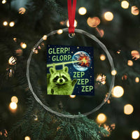Funny Alien Raccoon Meme Crystal Glass Ornament Glerp Glorp Brainrot Stupid Gift - Wonder Print Shop