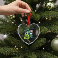 Funny Alien Raccoon Meme Heart Crystal Glass Ornament Glerp Glorp Brainrot Stupid Gift - Wonder Print Shop
