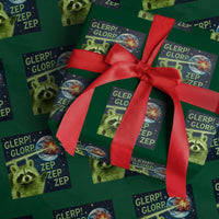 Funny Alien Raccoon Meme Wrapping Paper Roll Glerp Glorp Brainrot Stupid Gift - Wonder Print Shop