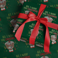 Funny All I Want For Christmas Is Money Wrapping Paper Roll Xmas Melanin Black African American Hands - Wonder Print Shop