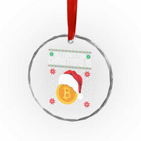 Funny All I Want For Xmas Is Bitcoin Crystal Glass Ornament TS09