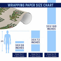 Funny Alligator Christmas Wrapping Paper Roll Lator Gator - Wonder Print Shop