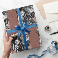 Funny Alpha Wolf Meme Wrapping Paper Roll Hide Your Wife The Alpha Is Here Humorous Cringe