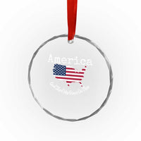 Funny America God Shed His Grace On Thee 4th of July Crystal Glass Ornament - Wonder Print Shop