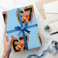 Funny American Football Six Seven Wrapping Paper Roll Fire Drip 67 Meme - Wonder Print Shop