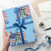 Funny American Wrapping Paper Roll Statue of Liberty WTF USA Freedom Satire - Wonder Print Shop