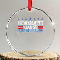 Funny Are We Great Yet Cause I Just Feel Embarrassed Crystal Glass Ornament Vintage Star - Wonder Print Shop