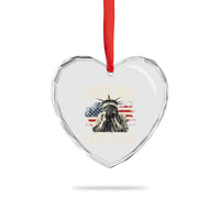 Funny Are We Great Yet Cause I Just Feel Embarrassed Heart Crystal Glass Ornament Statue Of Liberty American Flag - Wonder Print Shop