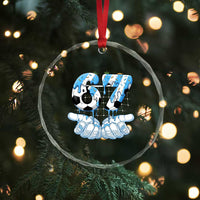 Funny Argentina Six Seven Football Meme Crystal Glass Ornament Gen Alpha Soccer Fan