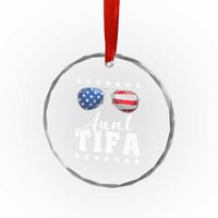 Funny Aunt Tifa Crystal Glass Ornament Political Satire American Flag Sunglasses TS11