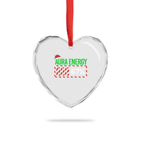 Funny Aura Energy 67 Christmas Heart Crystal Glass Ornament Aura Farming Six Seven Meme Gen Alpha Slang - Wonder Print Shop