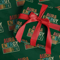 Funny Aura Energy At 67 Wrapping Paper Roll Six Seven Meme Gen Alpha Slang - Wonder Print Shop