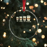 Funny Autism Mom Crystal Glass Ornament Coffee Support Autistic TS02
