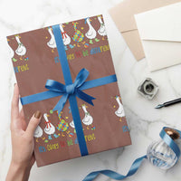 Funny Autistic Goose Wrapping Paper Roll It Is Okay To Be Different Autism Awareness
