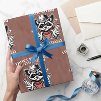 Funny Autistic Raccoon Wrapping Paper Roll I Don't Struggle With Autism - Wonder Print Shop