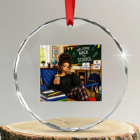 Funny Back To School Doll Face Meme Crystal Glass Ornament Coffee Teacher Gift