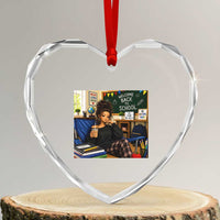 Funny Back To School Doll Face Meme Heart Crystal Glass Ornament Coffee Teacher Gift