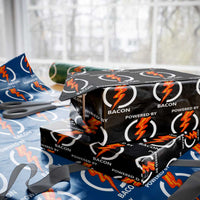 Funny Bacon Lover Wrapping Paper Roll Powered By Bacon Cured Pork Master