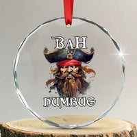 Funny Bah Humbug Xmas Pirate Crystal Glass Ornament TS11