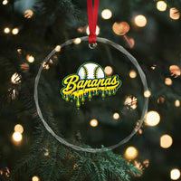 Funny Banana Baseball Crystal Glass Ornament Sports Team Baseball Drip Ice Cream Style