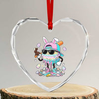 Funny Baseball Easter Heart Crystal Glass Ornament Drip Ice Cream Bunny Easter