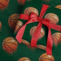 Funny Basketball Drip Splash Graphic Wrapping Paper Roll