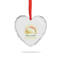 Funny Bass Fishing Heart Crystal Glass Ornament I'd Rather Be Fishing Retro Vintage - Wonder Print Shop