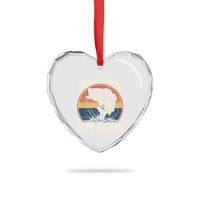 Funny Bass Fishing Heart Crystal Glass Ornament Out Fished Him Again Fisherman Outdoor Adventure