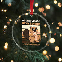 Funny Beaver Crystal Glass Ornament Cure For An Itchy Beaver Ask For A Friend Adult Humor TS02