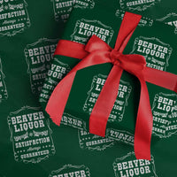 Funny Beaver Liquor Wrapping Paper Roll Adult Drinking Humor Pun Vintage - Wonder Print Shop