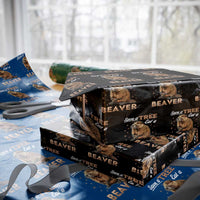 Funny Beaver Wrapping Paper Roll Save A Tree Eat A Beaver - Wonder Print Shop
