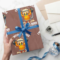 Funny Beer Lover Wrapping Paper Roll I Am Into Fitness Beer in My Belly - Wonder Print Shop