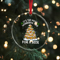 Funny Beer Xmas Tree Crystal Glass Ornament It's the Most Wonderful Time For A Beer TS09