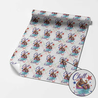 Funny Bigfoot 4th Of July Wrapping Paper Roll Chill The Fourth Out
