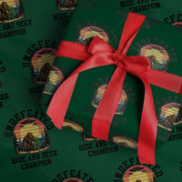 Funny Bigfoot And Alien Gift Wrapping Paper Roll Undefeated Hide And Seek Champion - Wonder Print Shop