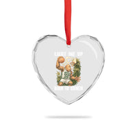 Funny Bigfoot Basketball Heart Crystal Glass Ornament Light Me Up Born To Shine - Wonder Print Shop