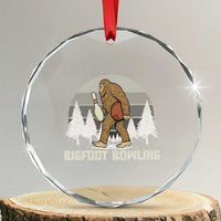 Funny Bigfoot Bowling Crystal Glass Ornament Gift For Bowler TS12