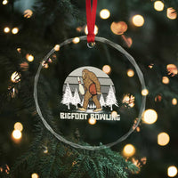 Funny Bigfoot Bowling Crystal Glass Ornament Gift For Bowler TS12