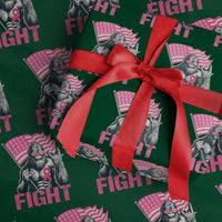 Funny Bigfoot Breast Cancer Awareness Wrapping Paper Roll Fight Pink Ribbon - Wonder Print Shop
