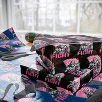 Funny Bigfoot Breast Cancer Awareness Wrapping Paper Roll Fight Pink Ribbon - Wonder Print Shop