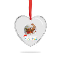 Funny Bigfoot Christmas Heart Crystal Glass Ornament Believe Santa Sasquatch Xmas Reindeer Sleigh - Wonder Print Shop
