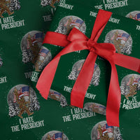 Funny Bigfoot Christmas Political Meme Wrapping Paper Roll I Hate The President - Wonder Print Shop