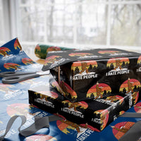 Funny Bigfoot Christmas Wrapping Paper Roll I Hate People - Wonder Print Shop