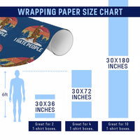 Funny Bigfoot Christmas Wrapping Paper Roll I Hate People - Wonder Print Shop