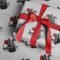 Funny Bigfoot Christmas Wrapping Paper Roll Sasquatch Loch Ness Cryptid Xmas - Wonder Print Shop