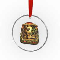 Funny Bigfoot Chupacabra Cinco De Mayo Crystal Glass Ornament Cryptid Lover Gift